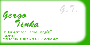 gergo tinka business card